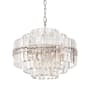 Crystorama Lighting Group Hayes 12 Light 22" Wide Crystal Waterfall Chandelier with a Crystal Shade Polished Nickel