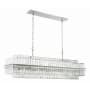 Crystorama Lighting Group Hayes 16 Light 50" Wide Crystal Linear Chandelier Polished Nickel