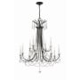 Crystorama Lighting Group Karrington 12 Light 30" Wide Crystal Candle Style Chandelier Matte Black
