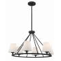 Crystorama Lighting Group Keenan 6 Light 32" Wide Ring Chandelier Black Forged