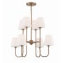 Crystorama Lighting Group Keenan 8 Light 28" Wide Abstract Chandelier Vibrant Gold