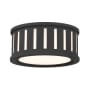 Crystorama Lighting Group Kendal 2 Light 10" Wide Flush Mount Drum Ceiling Fixture Black Forged