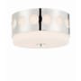 Crystorama Lighting Group Kirby 2 Light 13" Wide Flush Mount Drum Ceiling Fixture Polished Nickel