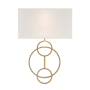 Crystorama Lighting Group Laurel 2 Light 14" Tall Wall Sconce with Silk Shade Vibrant Gold / White