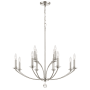 Crystorama Lighting Group Mila 12 Light 32" Wide Taper Candle Style Chandelier Polished Nickel