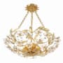 Crystorama Lighting Group Marselle 6 Light 24" Wide Semi-Flush Bowl Ceiling Fixture Antique Gold