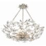 Crystorama Lighting Group Marselle 6 Light 24" Wide Semi-Flush Bowl Ceiling Fixture Antique Silver