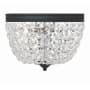 Crystorama Lighting Group Nola 2 Light 12" Wide Flush Mount Bowl Ceiling Fixture Black Forged