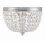 Crystorama Lighting Group Nola 2 Light 12" Wide Flush Mount Bowl Ceiling Fixture Polished Chrome