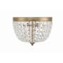 Crystorama Lighting Group Nola 2 Light 12" Wide Flush Mount Bowl Ceiling Fixture Vibrant Gold