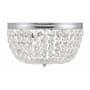 Crystorama Lighting Group Nola 3 Light 14" Wide Flush Mount Bowl Ceiling Fixture Polished Chrome