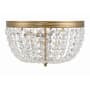 Crystorama Lighting Group Nola 3 Light 14" Wide Flush Mount Bowl Ceiling Fixture Vibrant Gold
