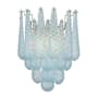 Crystorama Lighting Group Ollie 2 Light 19" Tall Wall Sconce with Textured Sand Glass Shade Aged Brass / Blue