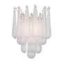 Crystorama Lighting Group Ollie 2 Light 19" Tall Wall Sconce with Textured Sand Glass Shade Aged Brass / Clear