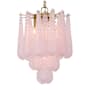 Crystorama Lighting Group Ollie 4 Light 14" Wide Pendant / Converts to Semi-Flush Aged Brass / Blush
