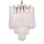 Crystorama Lighting Group Ollie 4 Light 14" Wide Pendant / Converts to Semi-Flush Aged Brass / Clear