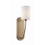Crystorama Lighting Group Preston 17" Tall Wall Sconce with Silk Shade Vibrant Gold
