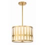 Crystorama Lighting Group Royston 3 Light 15" Wide Pendant Antique Gold