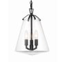 Crystorama Lighting Group Voss 3 Light 11" Wide Taper Candle Pendant Matte Black