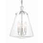 Crystorama Lighting Group Voss 3 Light 11" Wide Taper Candle Pendant Polished Nickel