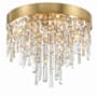 Crystorama Lighting Group Winfield 4 Light 16" Wide Flush Mount Waterfall Ceiling Fixture Antique Gold