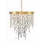 Crystorama Lighting Group Winfield 5 Light 20" Wide Crystal Waterfall Chandelier Antique Gold