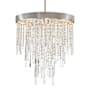 Crystorama Lighting Group Winfield 5 Light 20" Wide Crystal Waterfall Chandelier Antique Silver