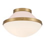 Crystorama Lighting Group Xander 12" Wide Flush Mount Bowl Ceiling Fixture with Etched Opal Glass Shade Vibrant Gold / Blush