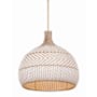 Crystorama Lighting Group Zanzibar 5 Light 21" Wide Pendant with Rattan Shade Soft Gold