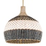 Crystorama Lighting Group Zanzibar 5 Light 21" Wide Pendant with Rattan Shade Soft Gold / Matte Black