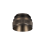 CSL Lighting Luxe 2" Wide Knurled Metal Bezel Distressed Bronze
