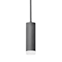 CSL Lighting Luxe 3" Wide 2700K LED Mini Pendant with Alabaster Shade Matte Black