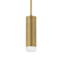 CSL Lighting Luxe 3" Wide 2700K LED Mini Pendant with Alabaster Shade Patina Brass / Alabaster