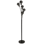 Dainolite 5 Light 71" Tall Buffet and Dual Function Floor Lamp Black