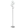Dainolite 5 Light 71" Tall Buffet and Dual Function Floor Lamp Satin Chrome
