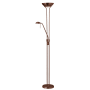 Dainolite 3 Light 71" Tall Dual Function Floor Lamp with Reading Light Oil Brushed Bronze