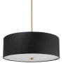 Dainolite Everly 4 Light 20" Wide Pendant Aged Brass / Black