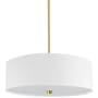 Dainolite Everly 4 Light 20" Wide Pendant Aged Brass / White