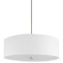 Dainolite Everly 4 Light 20" Wide Pendant Satin Chrome / White