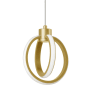 Dainolite Parson 2 Light 6" Wide LED Abstract Mini Pendant Aged Brass