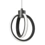 Dainolite Parson 2 Light 6" Wide LED Abstract Mini Pendant Matte Black