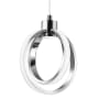 Dainolite Parson 2 Light 6" Wide LED Abstract Mini Pendant Polished Chrome