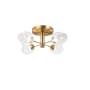Dainolite Abii 4 Light 21" Wide Semi-Flush Ceiling Fixture Vintage Bronze / Clear
