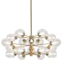 Dainolite Abii 18 Light 33" Wide Sputnik Chandelier Vintage Bronze / Clear