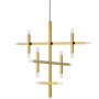 Dainolite Acasia 36" Wide LED Sputnik Chandelier Aged Brass