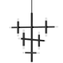 Dainolite Acasia 36" Wide LED Sputnik Chandelier Matte Black