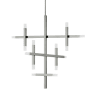 Dainolite Acasia 36" Wide LED Sputnik Chandelier Polished Chrome