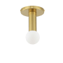 Dainolite Adams 5" Wide Semi-Flush Ceiling Fixture Aged Brass