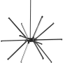 Dainolite Array 12 Light 32" Wide LED Sputnik Chandelier Matte Black