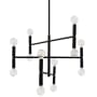 Dainolite Ava 12 Light 21" Wide Chandelier Matte Black